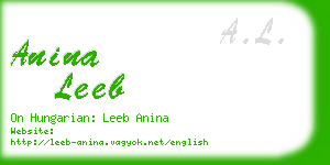 anina leeb business card